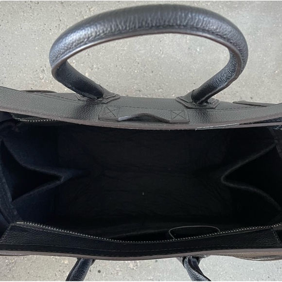 CELINE MINI LUGGAGE in Drummed Calfskin - Black with Silver Hardware - Picture 8 of 8